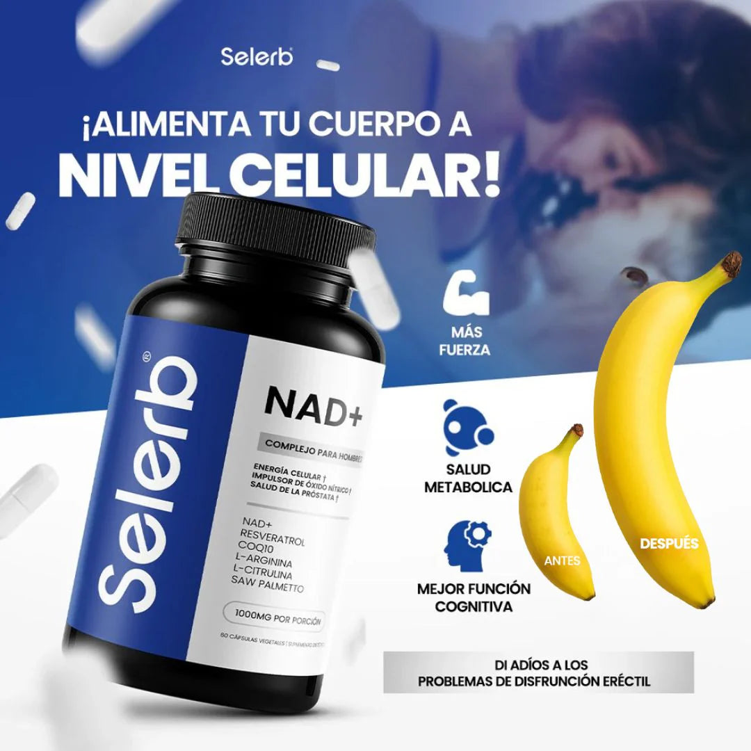 Selerb Paquete de suplementos NAD+ y complejo de magnesio para hombres, 60 Capsulas