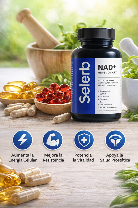 Selerb Paquete de suplementos NAD+ y complejo de magnesio para hombres, 60 Capsulas
