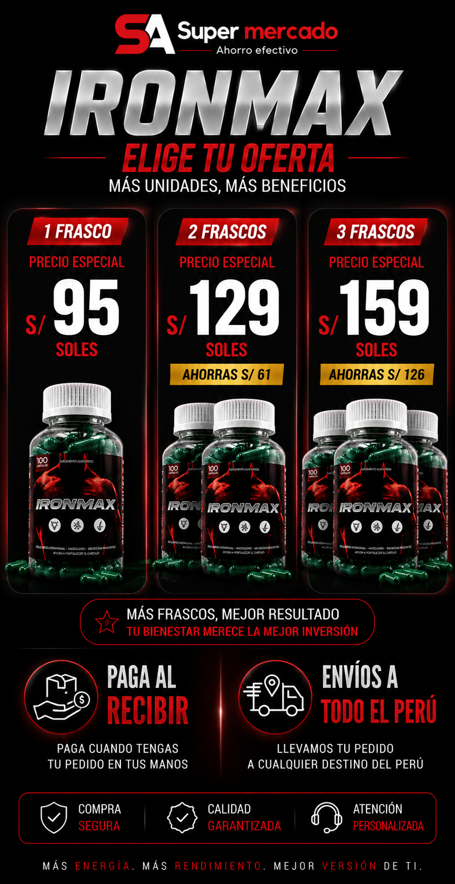 Vuelve a sentirte con energía, enfoque y confianza cada día con IRONMAX