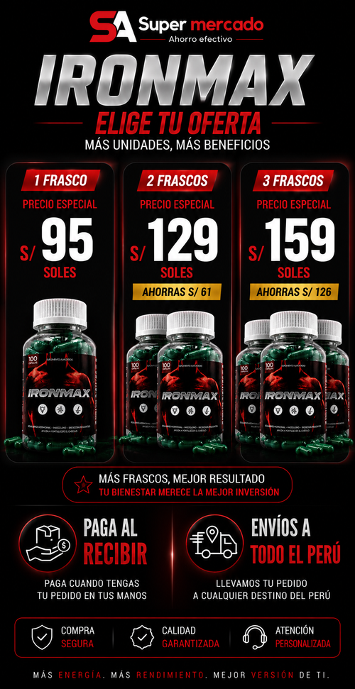 Vuelve a sentirte con energía, enfoque y confianza cada día con IRONMAX